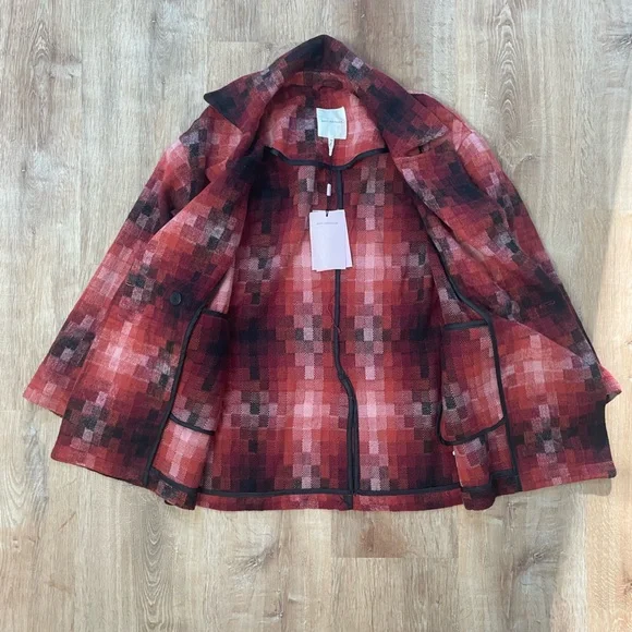 Avec Les Filles Geo Pattern Double Breasted Coat - Picture 5 of 10